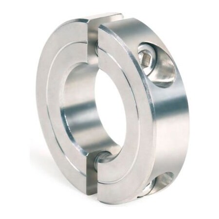 Climax Metal Two-Piece Clamping Collar Recessed Screw, 1-5/8", Stainless Steel H2C-162-S